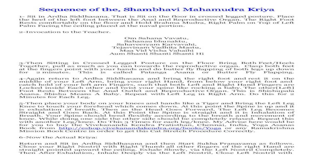 How to do Shambhavi Mudra & Shambhavi Mahamudra what is it?
